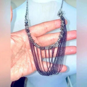 Dark Metal  Simple Summer necklace. New
